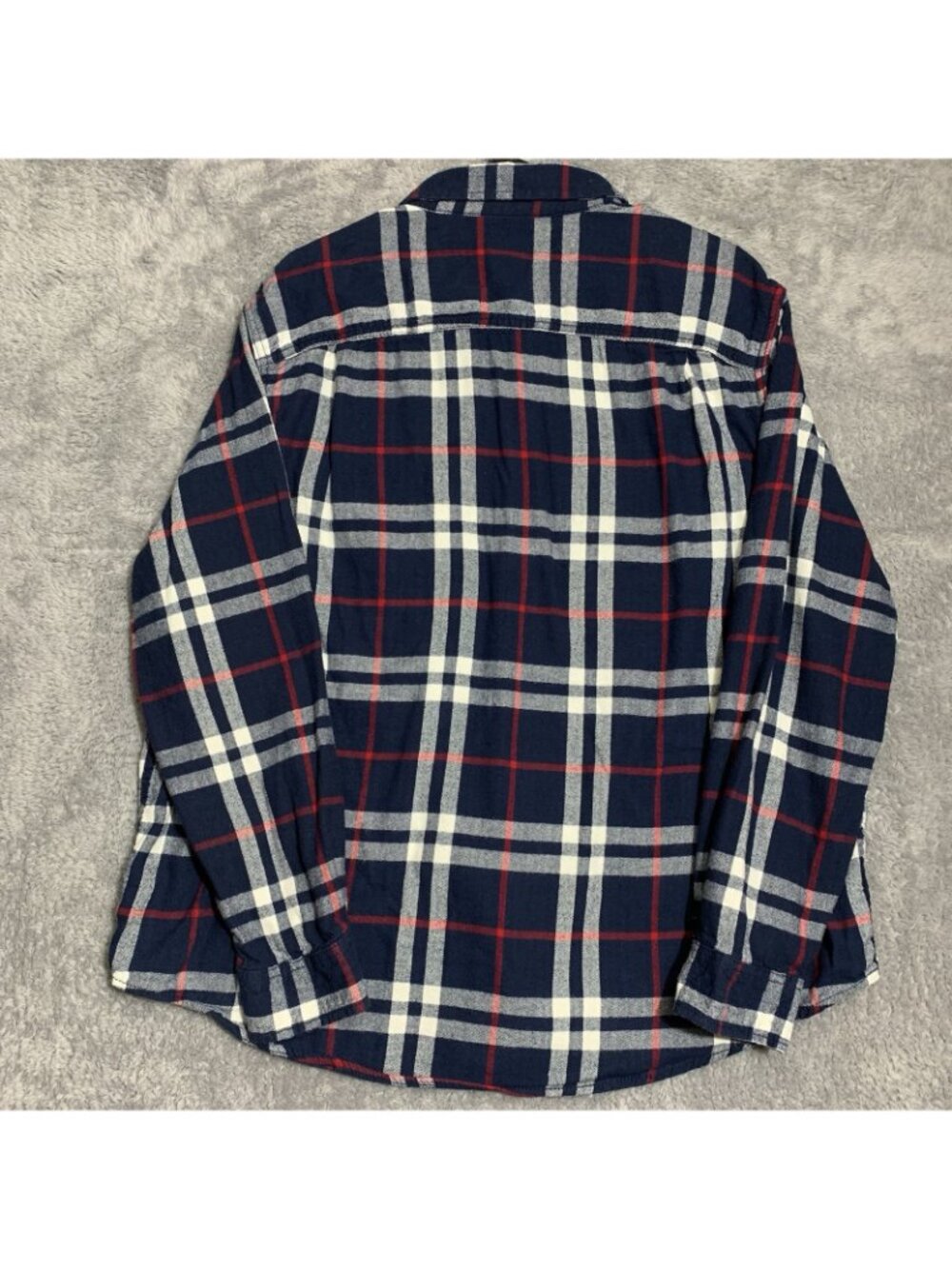 George Men's 3XL Blue Plaid Soft Flannel Long Sleeve Shirt Cotton Button Down - Picture 8 of 8